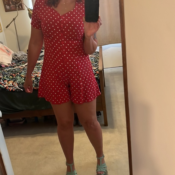 90’s New York Style Polka Dot Romper - Picture 12 of 15